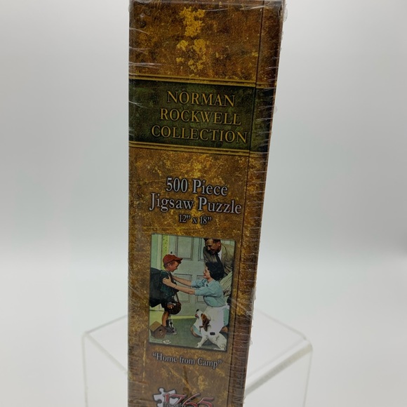 Norman Rockwell Collection 500 Piece Jigsaw Puzzle “Home From Camp” USA  Tin Box - Picture 3 of 11